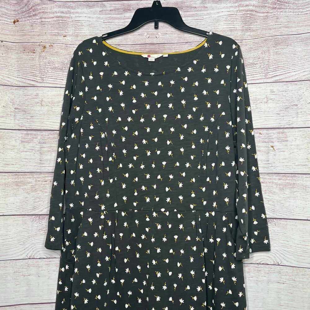 Boden Women's Penny 100% Cotton Knit Ditzy Floral Pocket Dress Size 16 - Picture 11 of 12